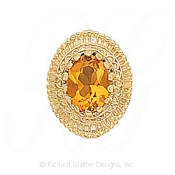 GS334 CIT - 14 Karat Gold Citrine Slide 